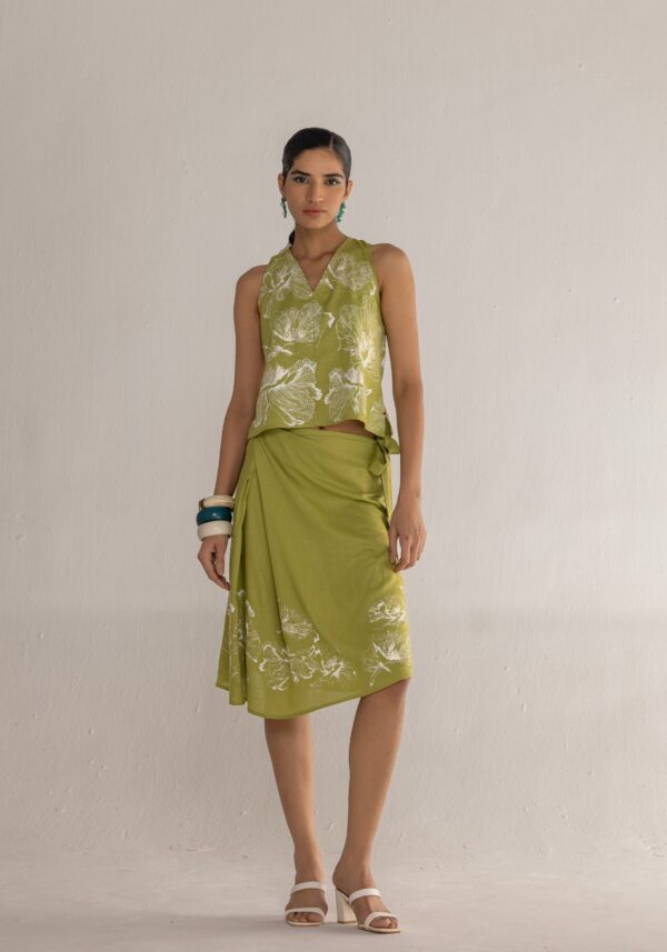 FLORAL WALTZ FOLD SKIRT CO-ORD