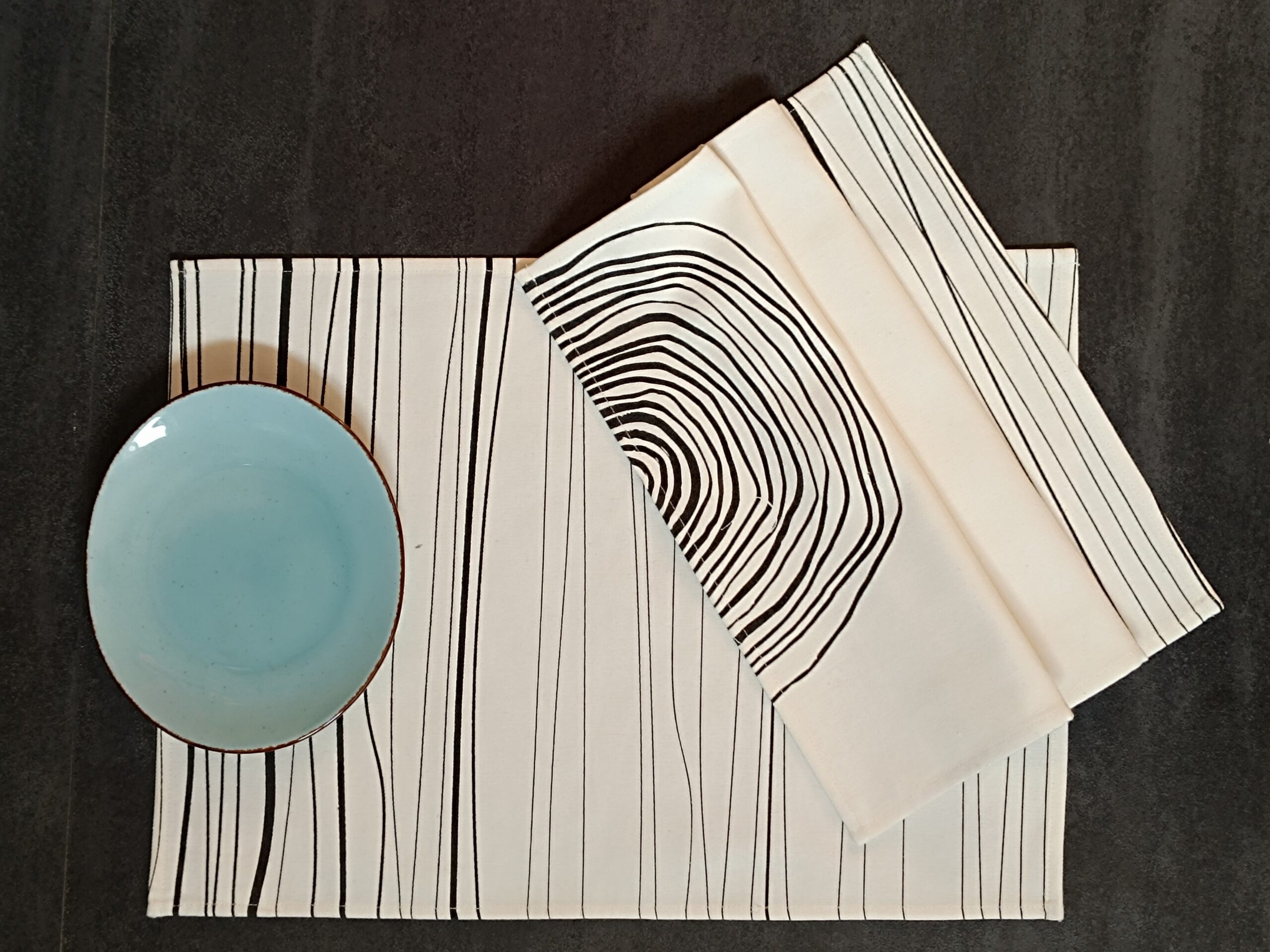 Forest Land Table Mat Set of 4 - Off White