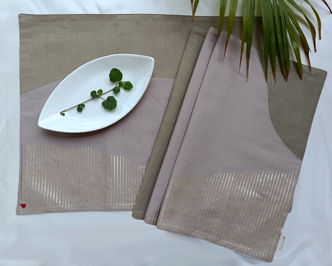Mountain Scapes Table Mat Set of 4 - Natural Sage
