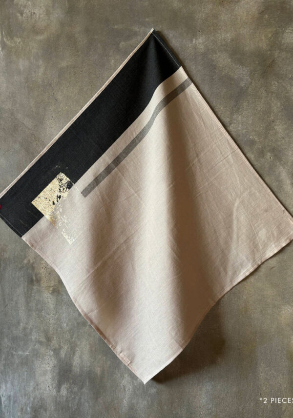 No Grey Area Napkins Set of 4 - Black