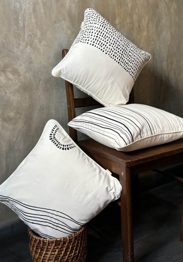 Forest Land Cushion Cover Set of 3 - Off White